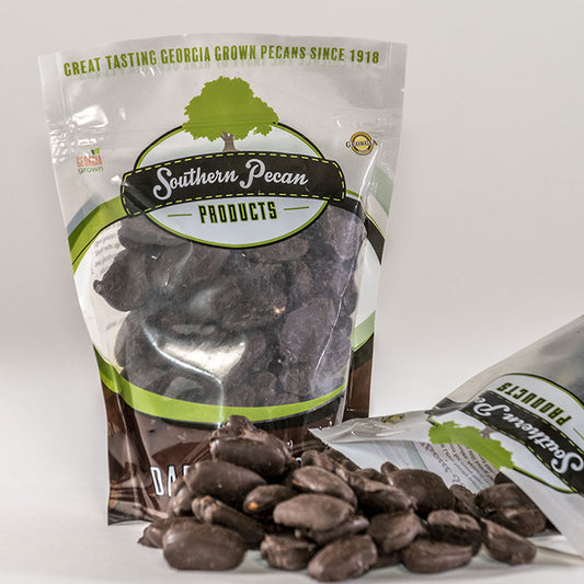 Gourmet Dark Chocolate Covered Pecans 12 oz
