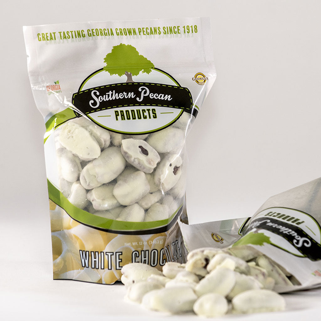 Gourmet White Chocolate Covered Pecans 12 oz