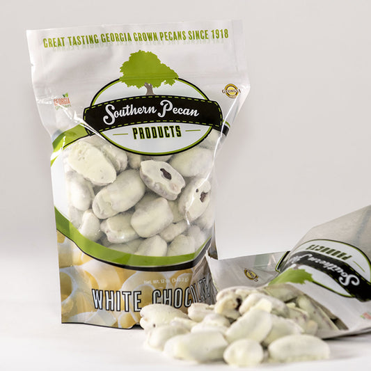 Gourmet White Chocolate Covered Pecans 12 oz