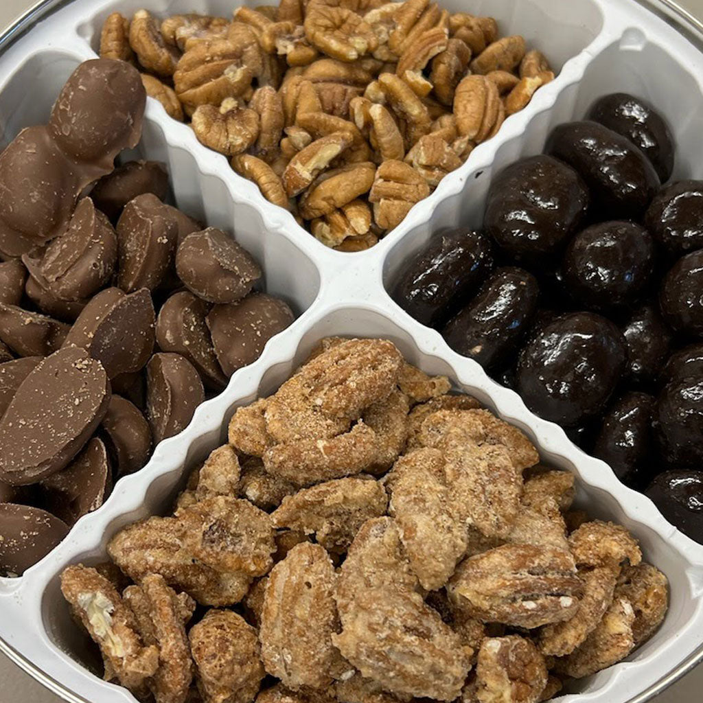 Large Holiday Tin - Milk Chocolate, Dark Chocolate, Roasted with Salt and Praline Crunch