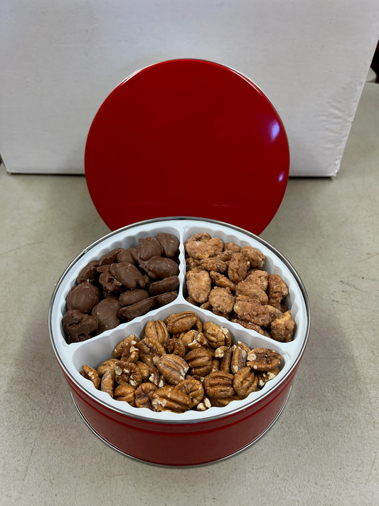 Small Variety Holiday Tin - Milk Chocolate, Pralines, Roasted with Salt